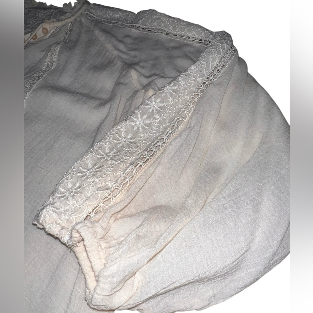 {EUC Spell & The Gypsy Collective Loves Me Not Blouse Cotton/Viscose Cream Small - Picture 6 of 13
